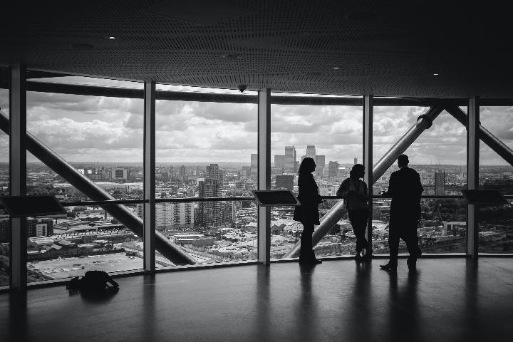 Group of business people discussing business